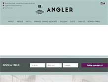 Tablet Screenshot of anglerrestaurant.com